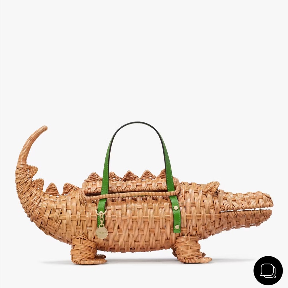 NWT - Kate spade 3D alligator wicker bag